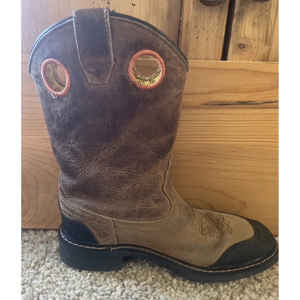 Cody James Warrior Skull Square Toe Kids‎ Size 1 D Pull On Work/Western Boots